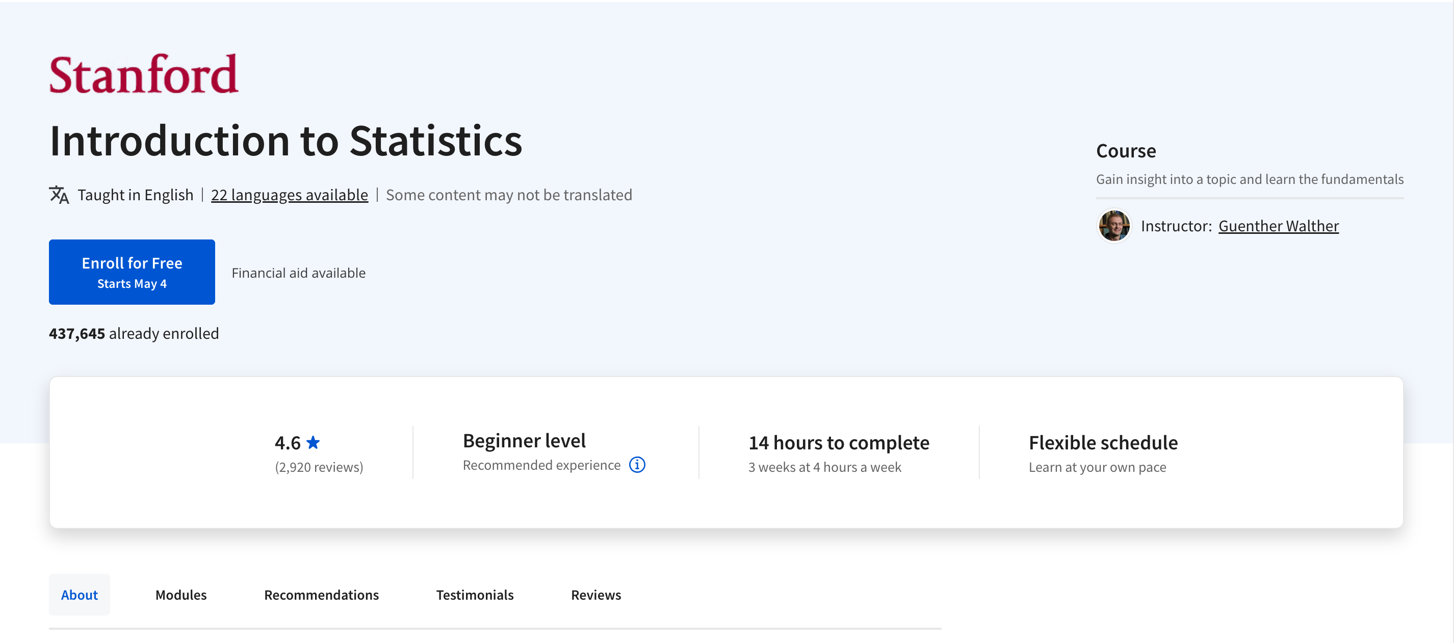 Introduction to Statistics