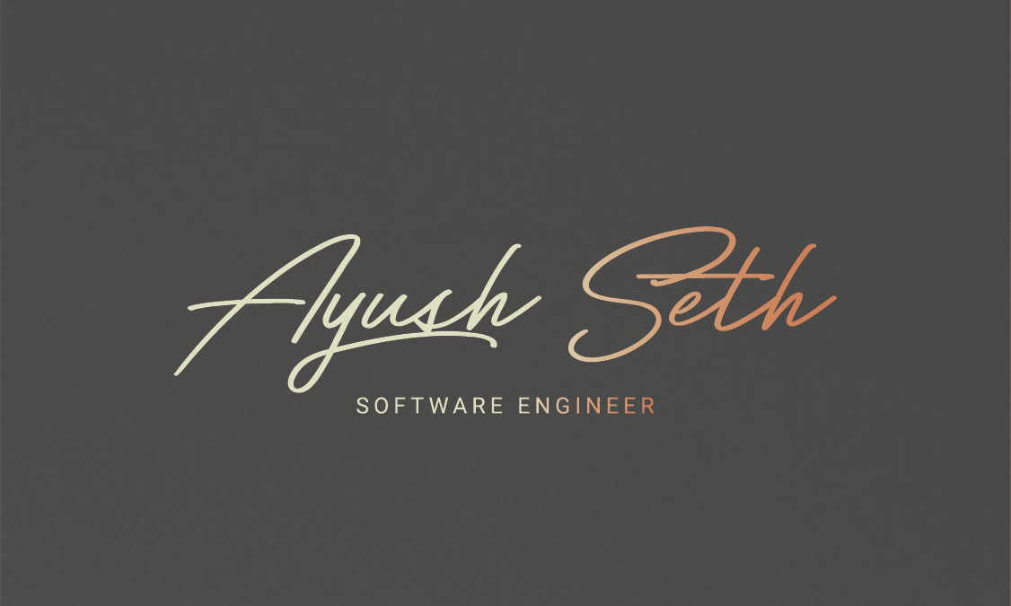 ayush seth website card front